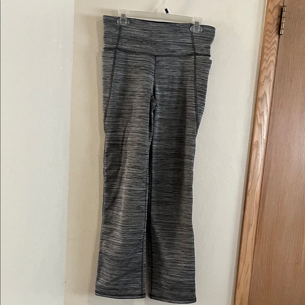 Fleece Lined-Gray High-Waisted Yoga Pants